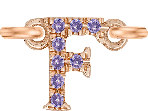 Rose Gold, Lilac Sapphire Letter - Image 8