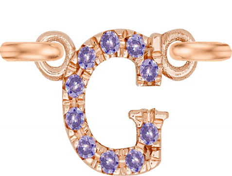 Rose Gold, Lilac Sapphire Letter - Image 9