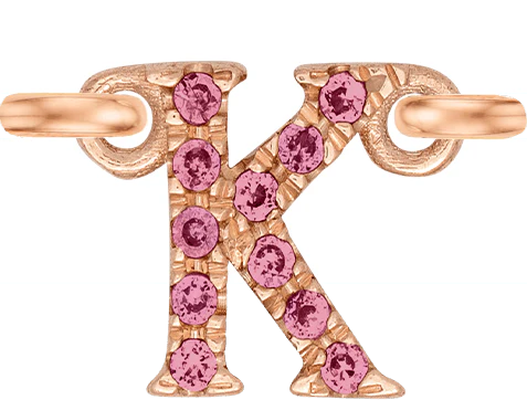 Rose Gold, Pink Sapphire Letter - Image 13
