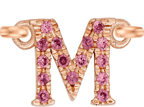 Rose Gold, Pink Sapphire Letter - Image 15