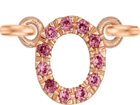 Rose Gold, Pink Sapphire Letter - Image 17