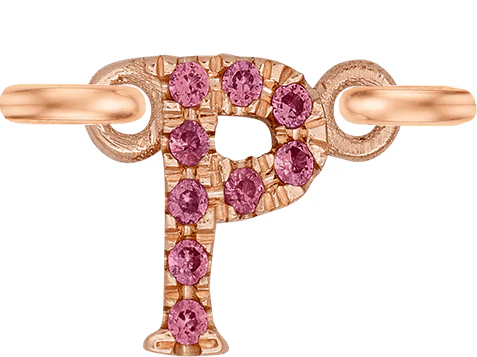 Rose Gold, Pink Sapphire Letter - Image 18