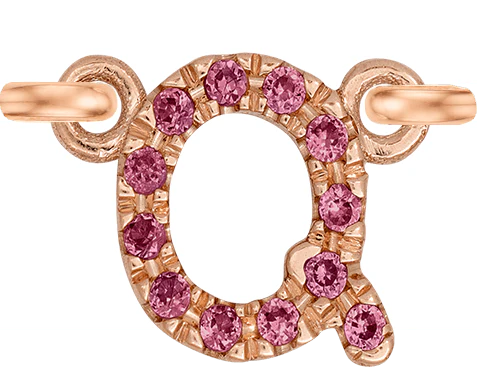 Rose Gold, Pink Sapphire Letter - Image 19