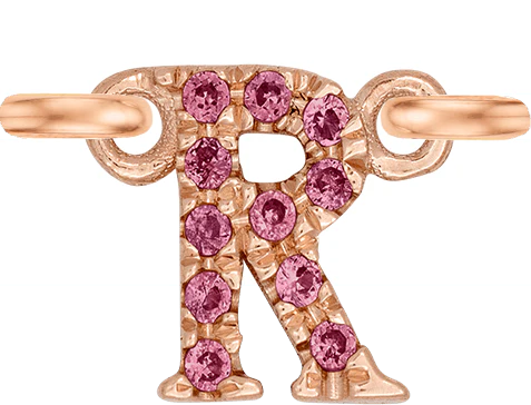 Rose Gold, Pink Sapphire Letter - Image 20