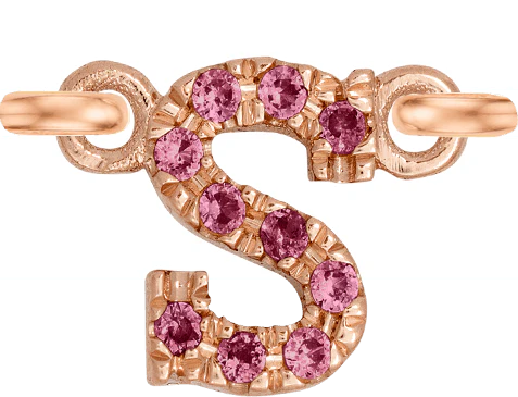 Rose Gold, Pink Sapphire Letter - Image 21