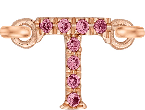 Rose Gold, Pink Sapphire Letter - Image 22
