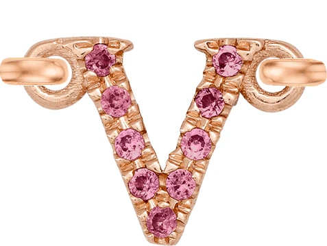 Rose Gold, Pink Sapphire Letter - Image 24