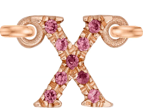 Rose Gold, Pink Sapphire Letter - Image 26
