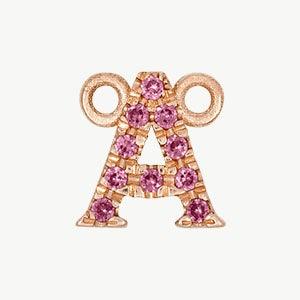 Rose Gold, Pink Sapphire Letter - Image 29