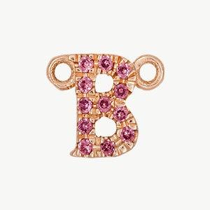 Rose Gold, Pink Sapphire Letter - Image 30