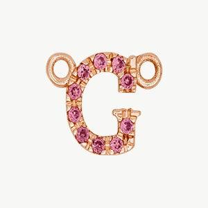 Rose Gold, Pink Sapphire Letter - Image 35