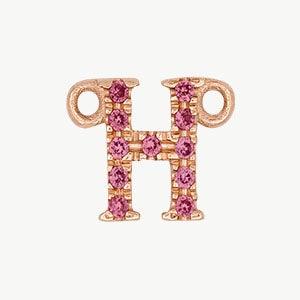 Rose Gold, Pink Sapphire Letter - Image 36