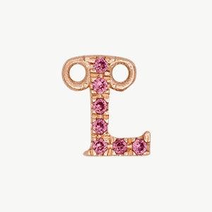 Rose Gold, Pink Sapphire Letter - Image 40