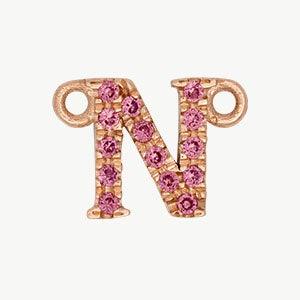 Rose Gold, Pink Sapphire Letter - Image 42