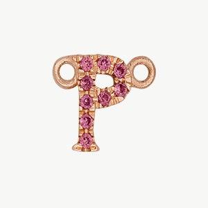 Rose Gold, Pink Sapphire Letter - Image 44
