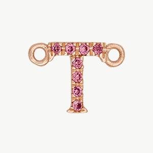 Rose Gold, Pink Sapphire Letter - Image 48