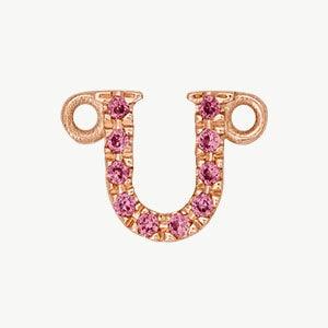 Rose Gold, Pink Sapphire Letter - Image 49