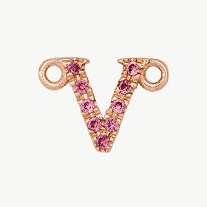 Rose Gold, Pink Sapphire Letter - Image 50
