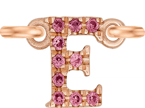 Rose Gold, Pink Sapphire Letter - Image 7