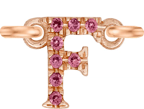 Rose Gold, Pink Sapphire Letter - Image 8