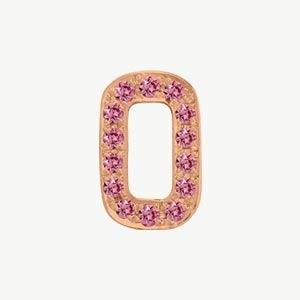Rose Gold, Pink Sapphire Number Bead - Image 13