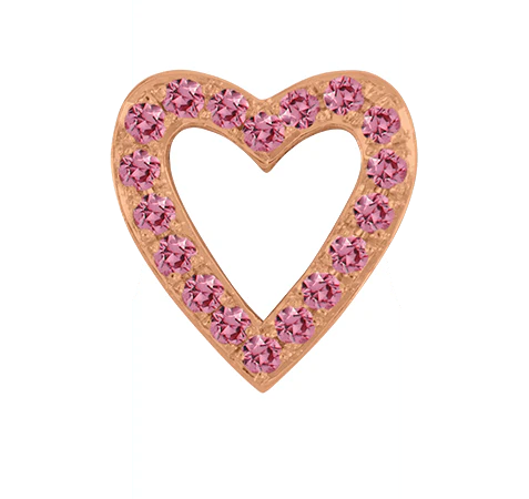 Rose Gold, Pink Sapphire Charm Bead - Image 3