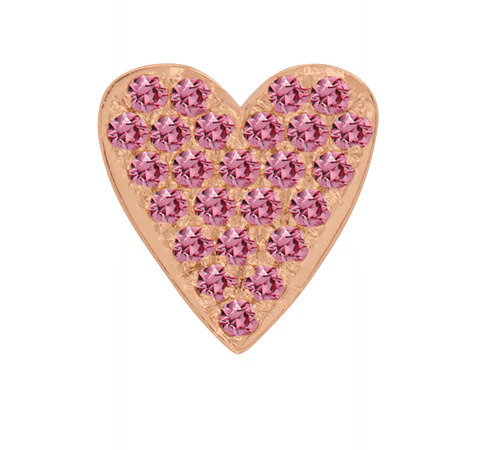 Rose Gold, Pink Sapphire Charm Bead - Image 4