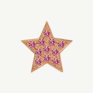 Rose Gold, Pink Sapphire Charm Bead - Image 6