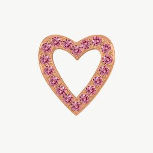 Rose Gold, Pink Sapphire Charm Bead - Image 7