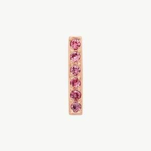 Rose Gold, Pink Sapphire Letter Bead - Image 37
