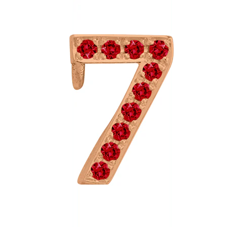 Rose Gold, Ruby Number Bead - Image 10