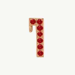 Rose Gold, Ruby Number Bead - Image 14