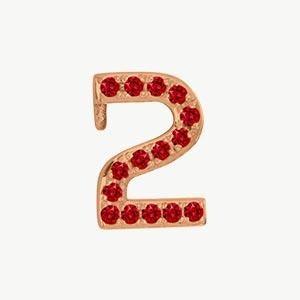 Rose Gold, Ruby Number Bead - Image 15
