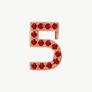 Rose Gold, Ruby Number Bead - Image 18