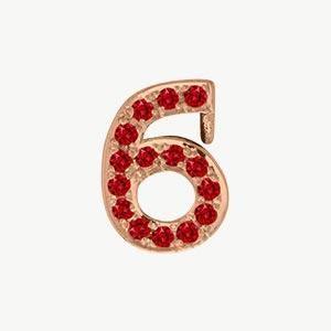 Rose Gold, Ruby Number Bead - Image 19