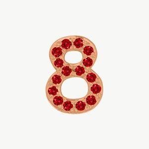 Rose Gold, Ruby Number Bead - Image 21
