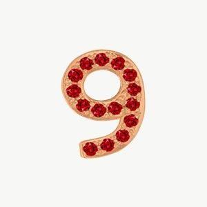 Rose Gold, Ruby Number Bead - Image 22
