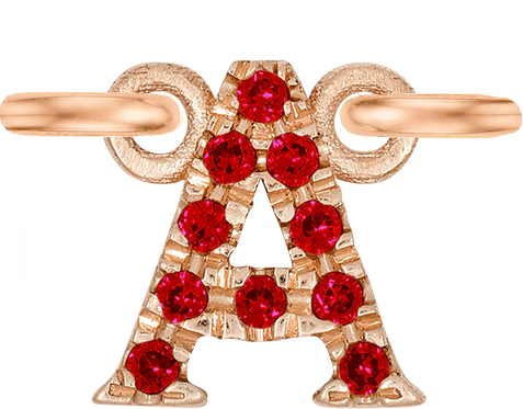 Rose Gold, Ruby Letter - Image 3