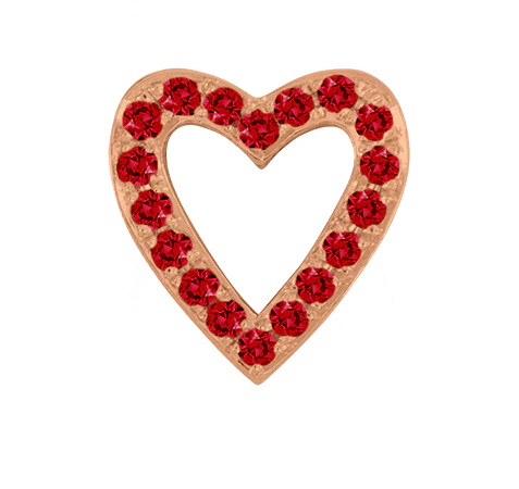 Rose Gold, Ruby Charm Bead - Image 3