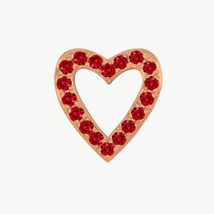 Rose Gold, Ruby Charm Bead - Image 7