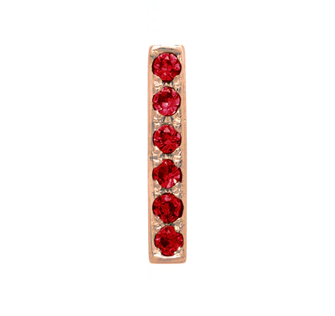 Rose Gold, Ruby Letter Bead - Image 11