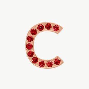 Rose Gold, Ruby Letter Bead - Image 31