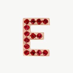 Rose Gold, Ruby Letter Bead - Image 33