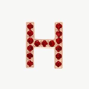 Rose Gold, Ruby Letter Bead - Image 36