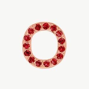 Rose Gold, Ruby Letter Bead - Image 43