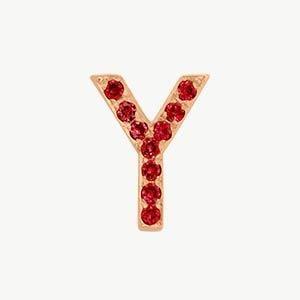 Rose Gold, Ruby Letter Bead - Image 53