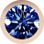 Rose Gold, Blue Sapphire Charm Bead - Image 2