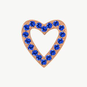 Rose Gold, Blue Sapphire Charm Bead - Image 7