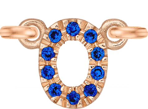 Rose Gold, Blue Sapphire Number - Image 3
