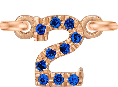Rose Gold, Blue Sapphire Number - Image 5